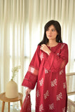 JENIFER : MaroonEMBROIDED 3-PC